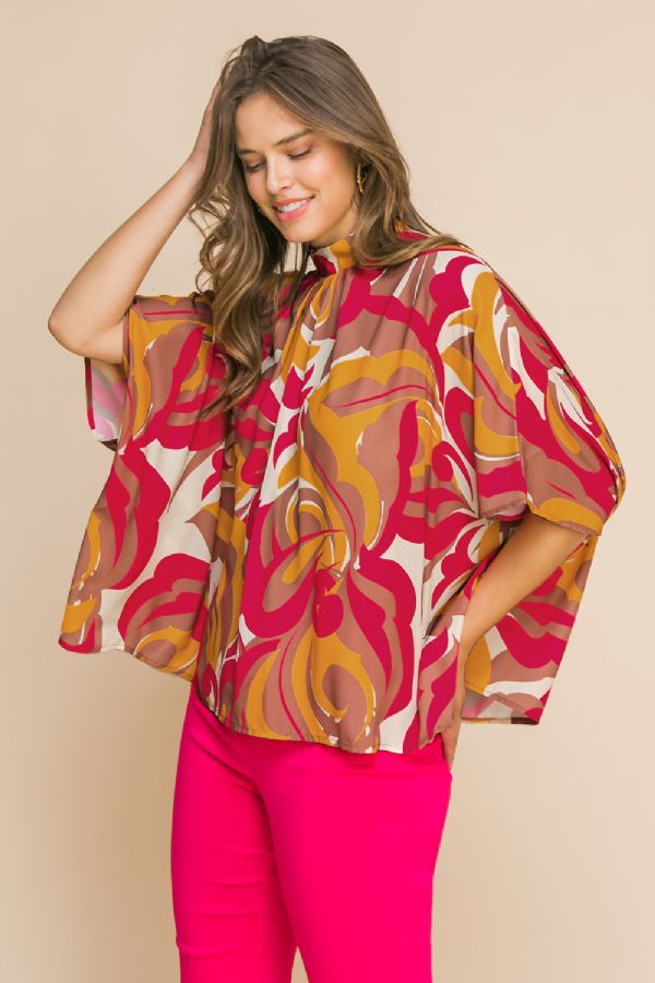 Printed Woven Top